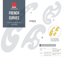 French curves Shape Scales with Drafting Patterns for Tailors set of -3
