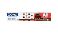 Doms A1 Deep Dark HB Graphite Pencil | Include Eraser & Sharpner | 30 Pencils | Innovative Groove for Perfect Grip | Use for Sketching & Drawing | Pack of 10 Pencils