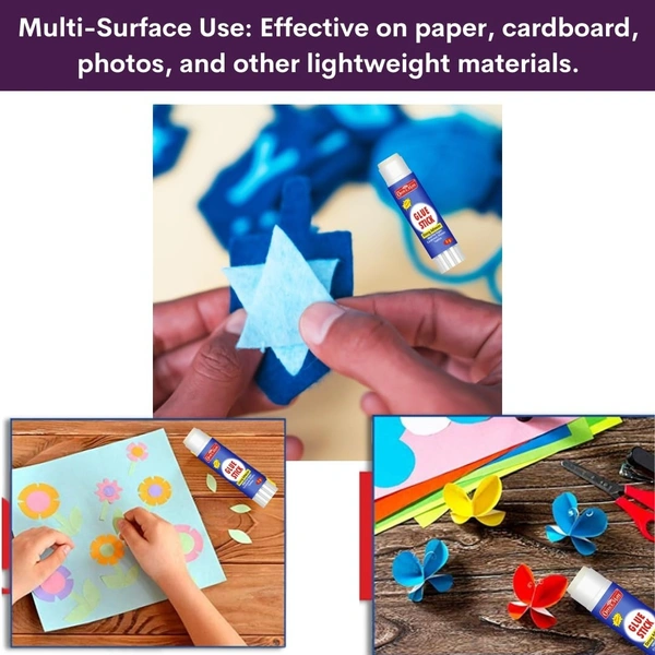 Officemate Glue Stick Non Toxic Transparent Adhesive for Decorations & Craft Projects (5 Gram)  - 5g