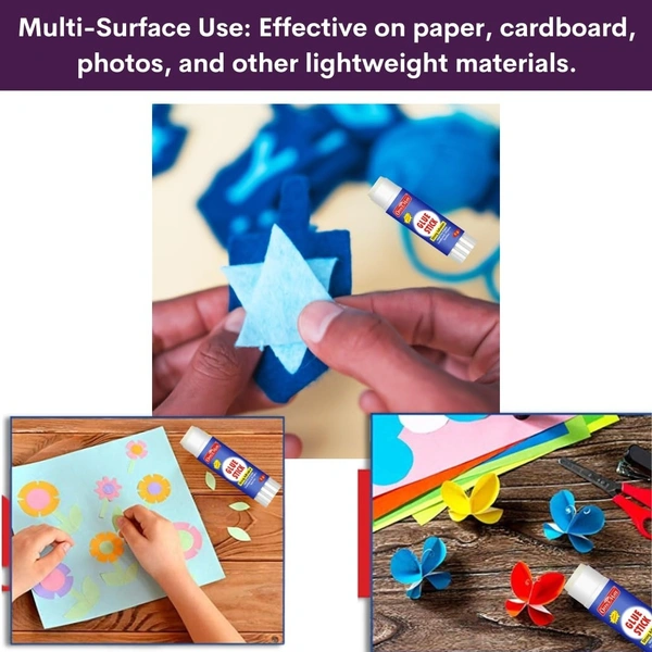 Officemate Glue Stick Non Toxic Transparent Adhesive for Decorations & Craft Projects 8 Gram - 8g