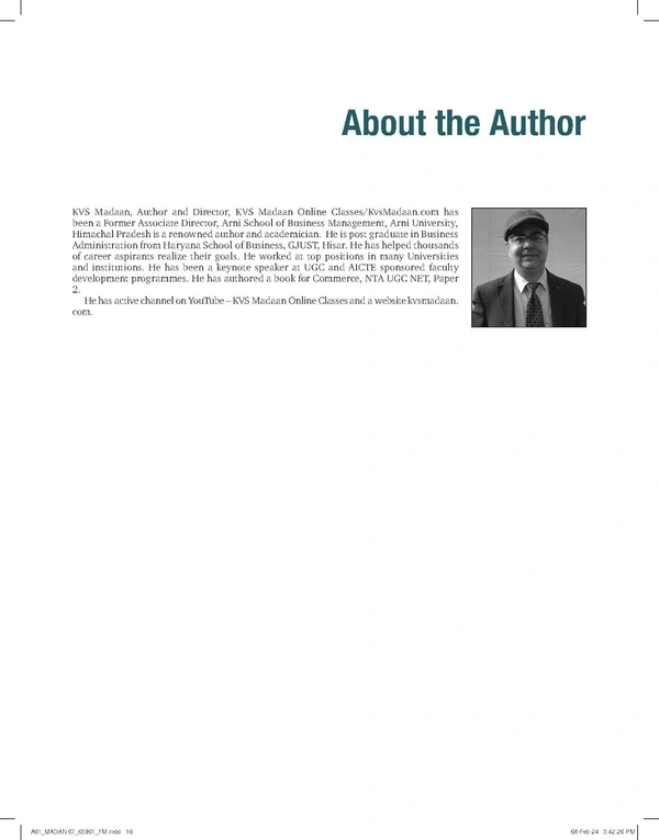 NTA UGC NET '24 Paper 1 By Kvs Madaan|Teaching And Research Aptitude Net/Set/Jrf|Includes 2023 paper (3 Sets) & 23 years chapter wise solved previous year questions|Includes 2600 questions
