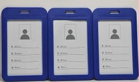 Plastic ID cover Card Holder for Office/School (Blue)