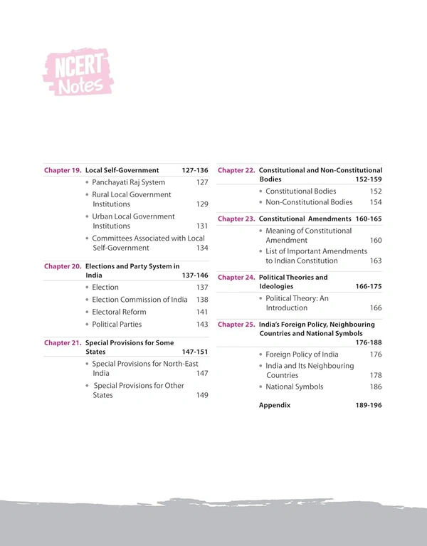 NCERT Notes Indian Polity & Governance | Flow Charts | Tables | Tamil Nadu & NIOS Board | for UPSC | UPPSC | BPSC | JPSC | MPPSC | One Liner for UPSC/IAS Preparation | State Civil Services & other Competitive Exams (Class 6+12 Old + New)