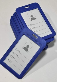 Plastic ID cover Card Holder for Office/School (Blue)