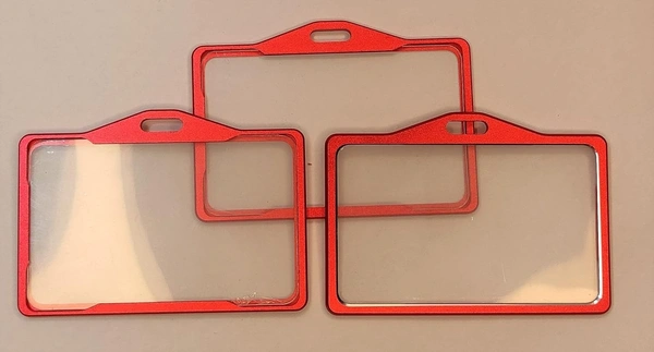 Metallic Id cover Card Holder (Red)