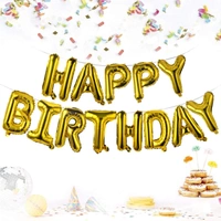 Happy Birthday Letter Foil Balloon Birthday Party Supplies, Happy Birthday Balloons For Party Decoration - Golden
