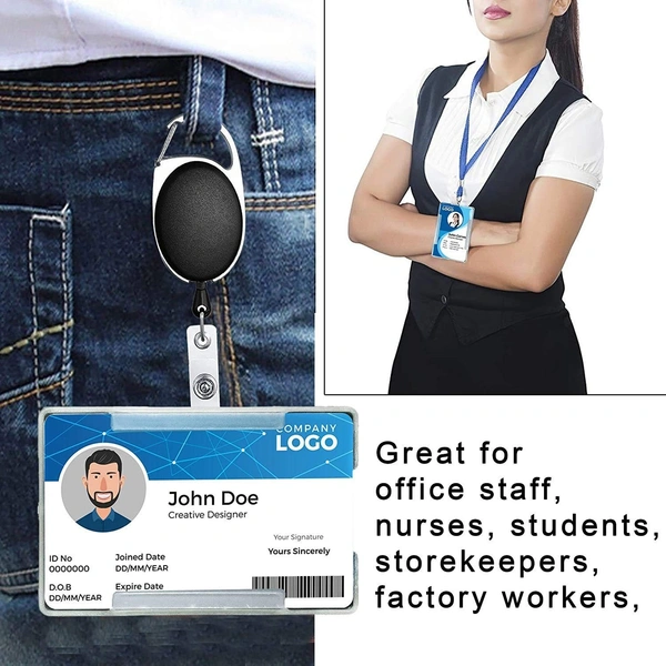 Plastic ID Card and Badge Holder, Transparent