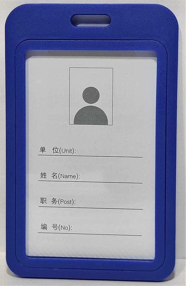 Plastic ID cover Card Holder for Office/School (Blue)