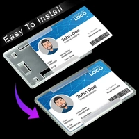 Plastic ID Card and Badge Holder, Transparent