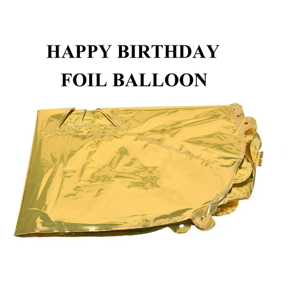 Happy Birthday Letter Foil Balloon Birthday Party Supplies, Happy Birthday Balloons For Party Decoration - Golden