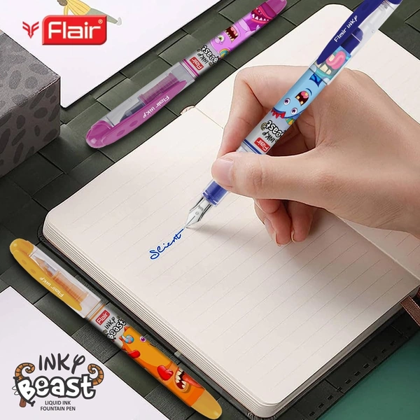 FLAIR Inky Series Beast Liquid Ink Fountain Pen Blister Pack 