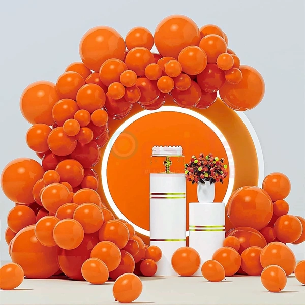 Metallic Balloons Pack Orange Theme Kids Birthday Party Decoration Bachelorette Party Balloon Anniversary Item - Pack of 50 Balloons
