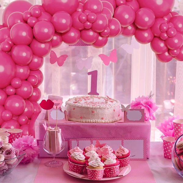 Hot Pink Balloons Latex Party Balloons, 50 Pack 10 Inches Balloons For Birthday Decorations, Baby Shower, Balloon Modelling, Balloon Arch Decorations, Pack Of 50