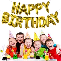 Happy Birthday Letter Foil Balloon Birthday Party Supplies, Happy Birthday Balloons For Party Decoration - Golden