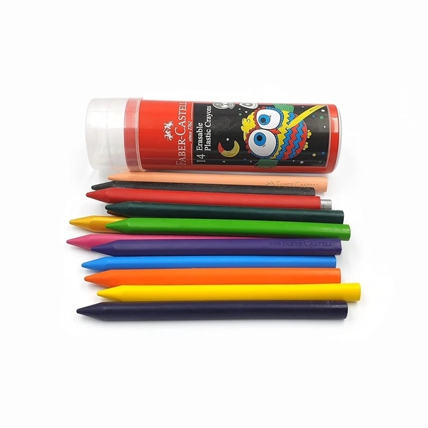 Faber-Castell Erasable Crayon Tin Set - Pack of 14