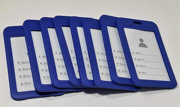 Plastic ID cover Card Holder for Office/School (Blue)