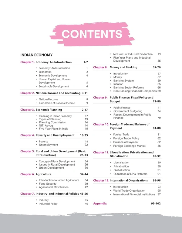 NCERT Notes Indian Economy | Flow Charts | Tables | Tamil Nadu & NIOS Board | for UPSC | UPPSC | BPSC | JPSC | MPPSC | One Liner for UPSC/IAS Preparation | State Civil Services & other Competitive Exams (Class 6 +12 Old + New)