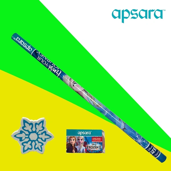Apsara Disney Frozen-2 Pencils | Disney Pencils & Super Fun Pencils |Use for Kids, School & College Students | Extra Dark & Good Handwriting | Free Sharpener & Eraser (Pack of 10)