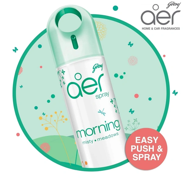 Godrej aer spray, Air Freshener for Home & Office - Morning Misty Meadows | Long-Lasting Fragrance (240 ml)