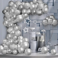 Silver Balloons for Decoration - 50Pcs Silver Balloons