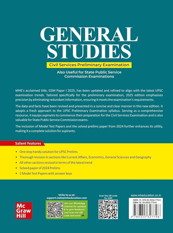 General Studies - Paper 1 (complete manual) for UPSC Prelims 2025 | GS Paper 1 Manual | Civil Services Prelims exam | State PSCs exams/ PCS exams| GK