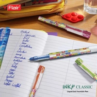 FLAIR Inky Series Classic Liquid Ink Fountain Pen Blister Pack | Easy Refilling With Jumbo Tube For Longer Writing 