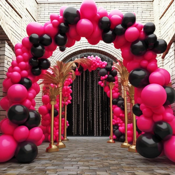 Hot Pink Balloons Latex Party Balloons, 50 Pack 10 Inches Balloons For Birthday Decorations, Baby Shower, Balloon Modelling, Balloon Arch Decorations, Pack Of 50