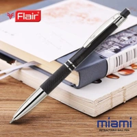 FLAIR Miami Metal Ball Pen Box Pack | Retractable Mechanism with Comfortable Grip for Easy Handling | Shiny & Attractive Metal Body