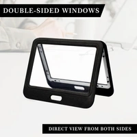 Horizontal Plastic ID Card Cover Holder for Office, School and Colleges (Black)