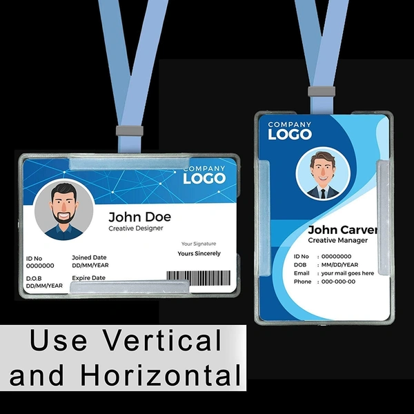 Plastic ID Card and Badge Holder, Transparent