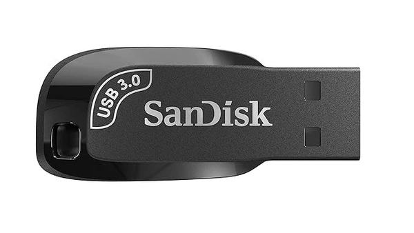 SanDisk Ultra Shift 64GB, USB 3.0, Flash Drive, 100MB/s R, Pendrive, Black (SDCZ410-064G-I35) - S, Bon Jour
