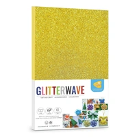 A4 Size Glitter Foam Sheets Adhesive , Golden Yellow Colour- for Art & Craft, Decoration, Gift Wrapping, Scrapbooking etc
