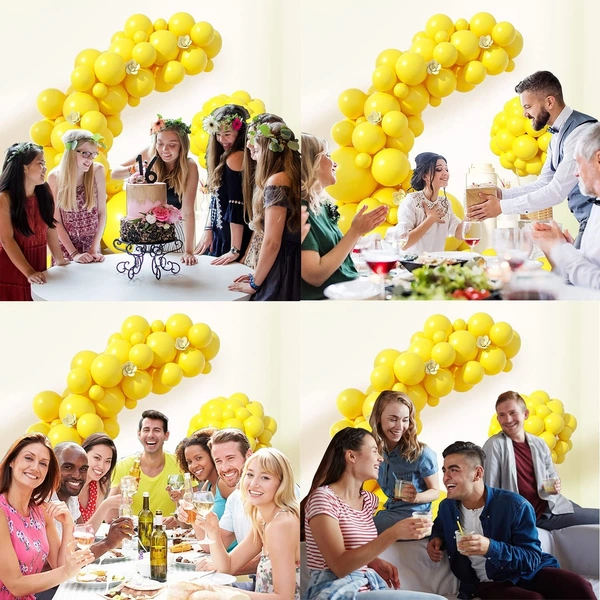Yellow Balloons for Decoration - 50Pcs Yellow Metallic Balloons