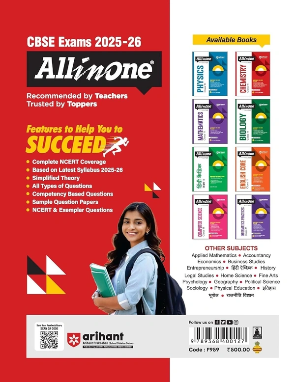 Arihant All in One Chemistry Class 11 for CBSE Exams 2025-26 | Revised Edition as per latest syllabus | Simplified Theory, All Types of Exam Pattern Questions, CBQs, MCQs, A-R, Case Based, Sample Question Papers, Mind Maps