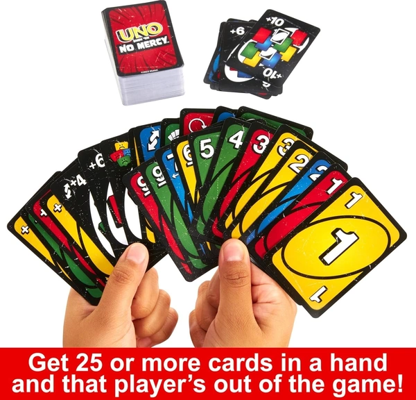  ​UNO Show ‘em No Mercy Card Game for Kids, Adults & Family Parties and Travel with Extra Cards, Special Rules and Tougher Penalties.