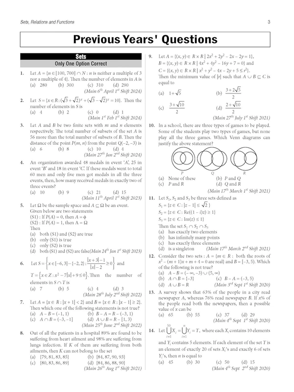 MTG 47 + 23 Years JEE Main (2024-2002) and JEE Advanced (2024-1978) Chapter-wise Topic-wise Previous Years Solved Question Papers Mathematics Book � JEE PYQ Question Bank For 2025 Exam [Paperback] MTG Editorial Board