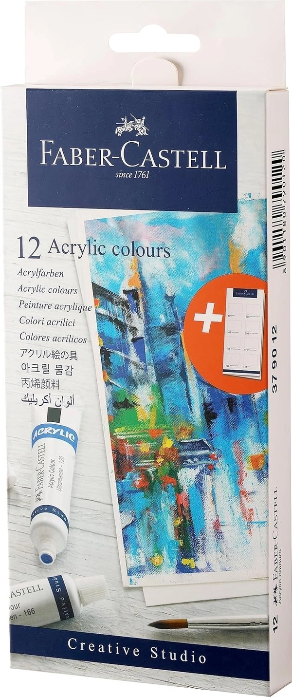 Faber-Castell Student Acrylic Colour Set - Pack of 12