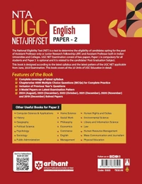 Arihant NTA UGC NET/ JRF/ SET PAPER-2 English | As per updated syllabus | 3 Model Papers with latest solved papers