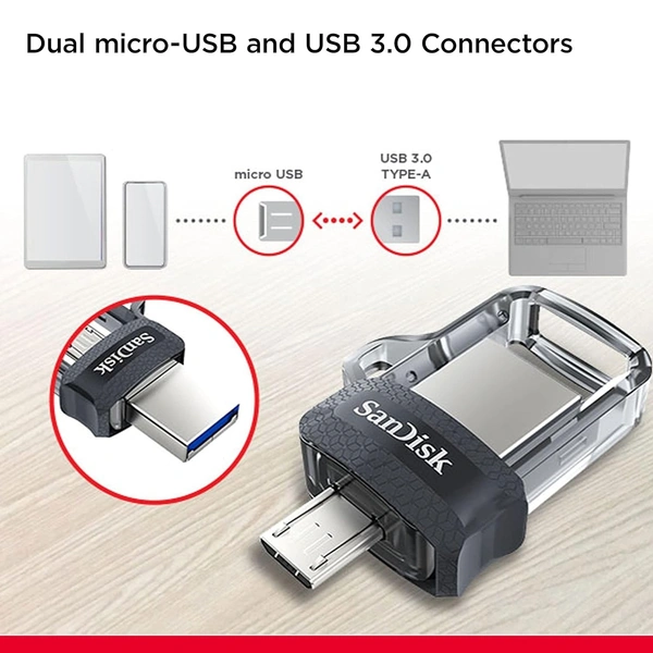 SanDisk Ultra Dual 64 GB USB 3.0 OTG Pen Drive (Black)  - 