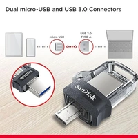 SanDisk Ultra Dual Drive 128GB, USB3.0/Micro-USB Connector, OTG, Pendrive, (SDDD3-128G-I35 - s, silver
