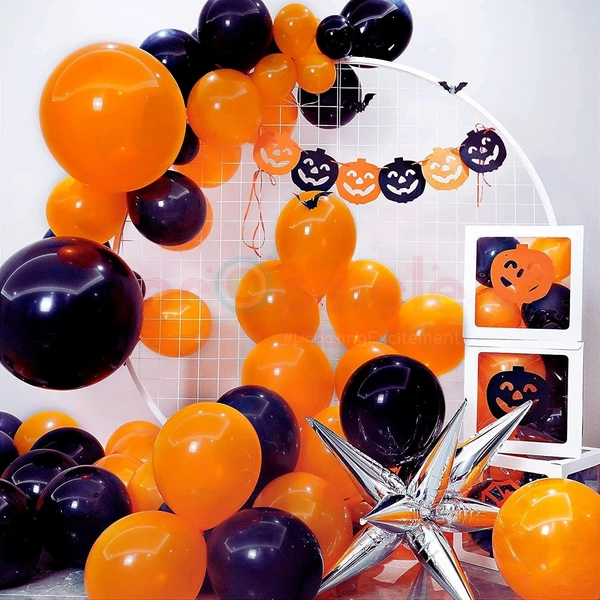 Metallic Balloons Pack Orange Theme Kids Birthday Party Decoration Bachelorette Party Balloon Anniversary Item - Pack of 50 Balloons