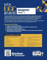 Arihant NTA UGC NET/ JRF/ SET PAPER-2 Management | As per updated syllabus | 3 Model Papers with latest solved papers