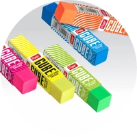 Flair Creative Series Cube Eraser | Neat & Dust Free Erasing | Neon Color Erasers | Stationery Gift Item For Kids & Students | Safe For Children | 5 Different Body Colors 