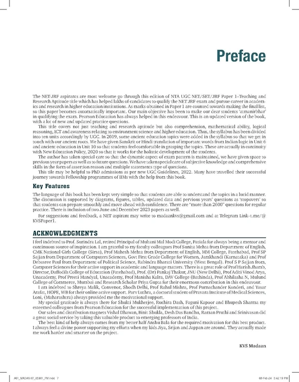 NTA UGC NET '24 Paper 1 By Kvs Madaan|Teaching And Research Aptitude Net/Set/Jrf|Includes 2023 paper (3 Sets) & 23 years chapter wise solved previous year questions|Includes 2600 questions