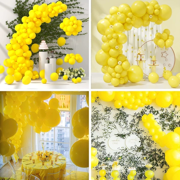 Yellow Balloons for Decoration - 50Pcs Yellow Metallic Balloons
