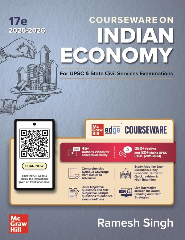 Indian Economy Courseware (English) by Ramesh Singh for UPSC CSE 2025-26 | 17th edition (latest) | Civil Services Exam - Prelims, Mains and Interview