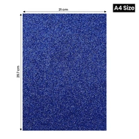 A4 Size Glitter Foam Sheets Adhesive , Dark Blue Colour- for Art & Craft, Decoration, Gift Wrapping, Scrapbooking etc