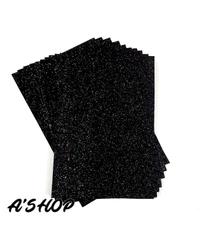 A4 Size Glitter Foam Sheets Adhesive , Black Colour- for Art & Craft, Decoration, Gift Wrapping, Scrapbooking etc