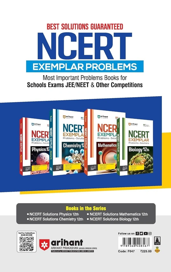 Arihant NCERT Solutions for Class 12th Physics with Chapterwise Study Notes I including Selected Questions of DIKSHA App I Fully updated as per latest NCERT Textbook