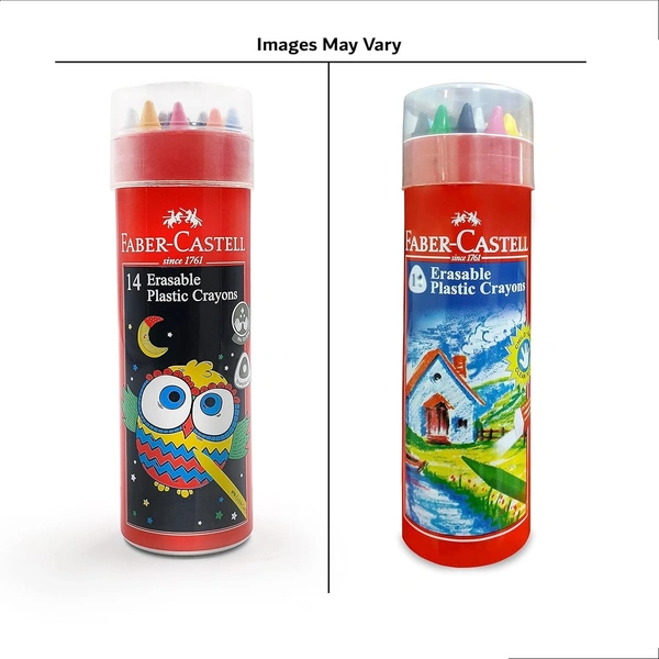 Faber-Castell Erasable Crayon Tin Set - Pack of 14